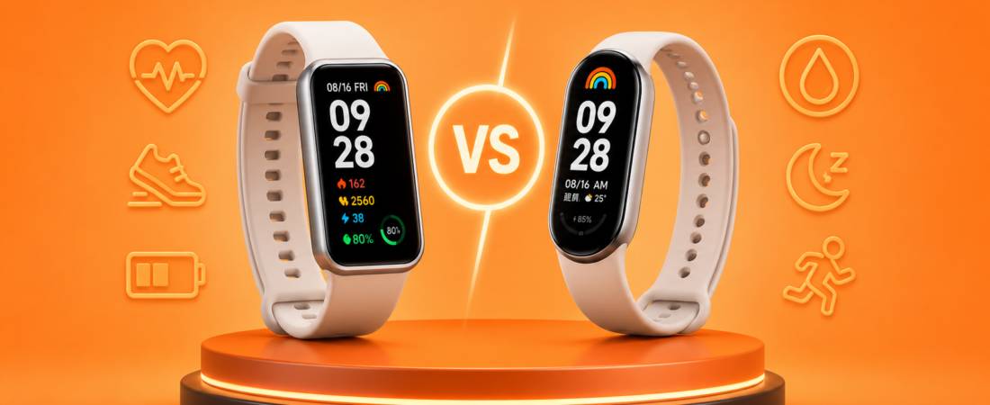 Comparativo entre Xiaomi Mi Band 9 e Smart Band 9 Active!
